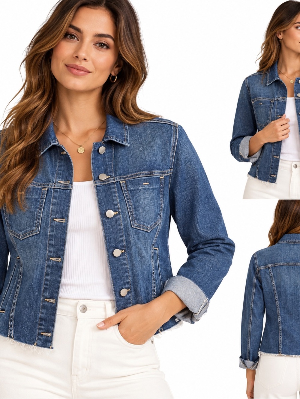 NWT L'AGENCE Janelle Denim Jacket size XS